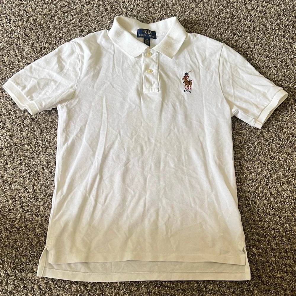 Polo by Ralph Lauren White Men’s Short-Sleeve Polo with Embroidered Pony